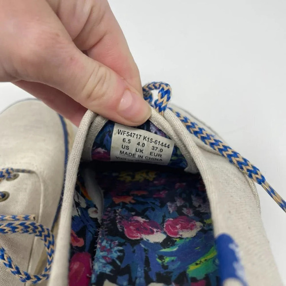 Keds Triple Liberty Espadrille Platform  Shoes Sneakers Cream Canvas Sz 6.5 - Picture 8 of 8